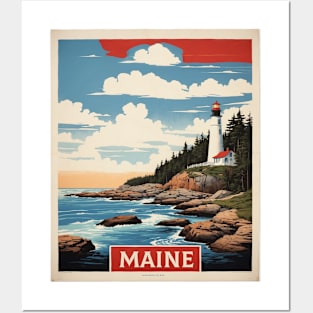 Maine United States of America Tourism Vintage Poster Posters and Art